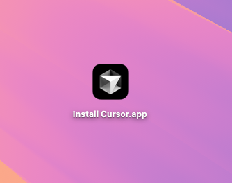 Install Cursor.appが出現し、起動する参考画像